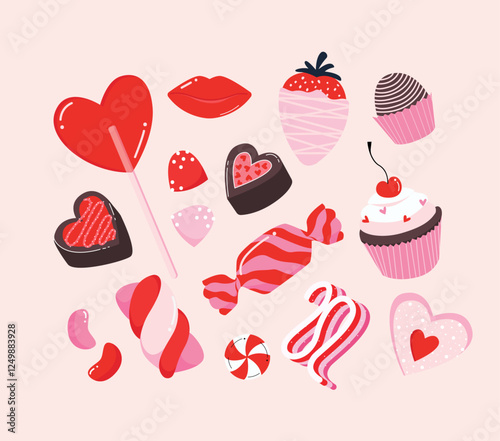 Sweets vector, San Valentine