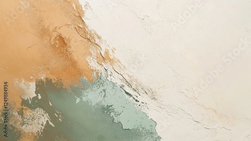 Abstract Textured Painting in Earthy Tones