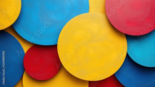 Overlapping Colorful Circles Abstract Design