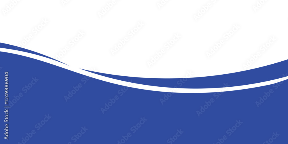 Vector blue line background curve element with white space for text and message design, overlapping layers, vector Vector blue line background curve element with white space for text and message design, overlapping layers, vector