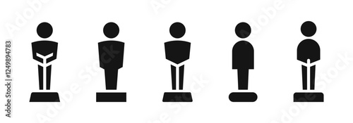 Oscar Award. Oscar icons. Oscar statue. Oscar ceremony award