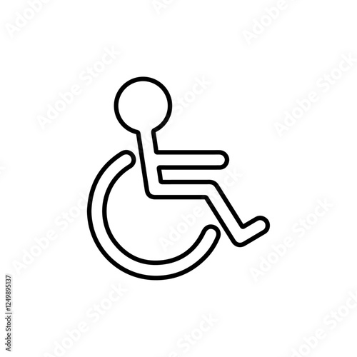 handicap icon thin line outline sign