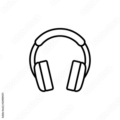 headset icon thin line outline sign