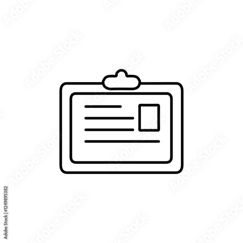 id card icon thin line outline sign