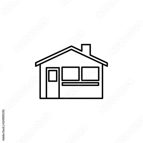 house icon thin line outline sign
