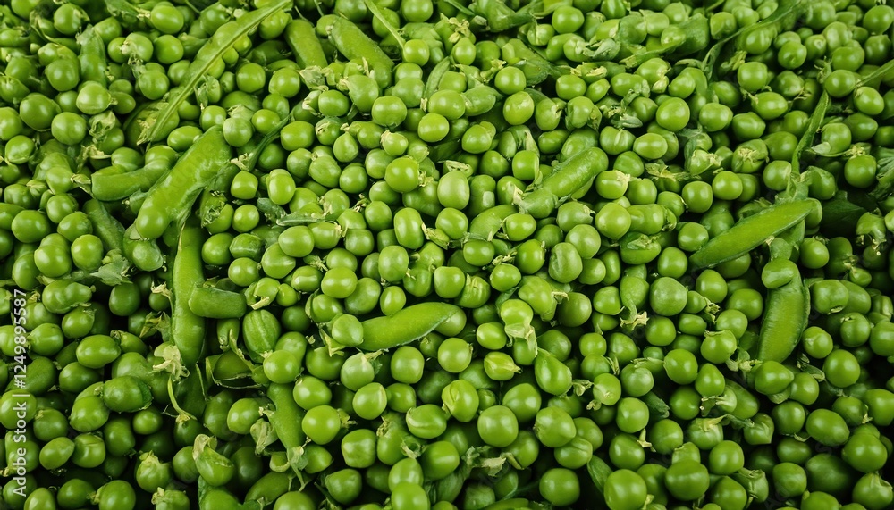 Fresh green peas collected from a local farm market during spring harvest season Fresh green peas collected from a local farm market during spring harvest season
