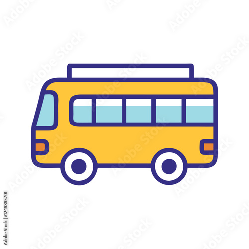 School bus transportation illustration