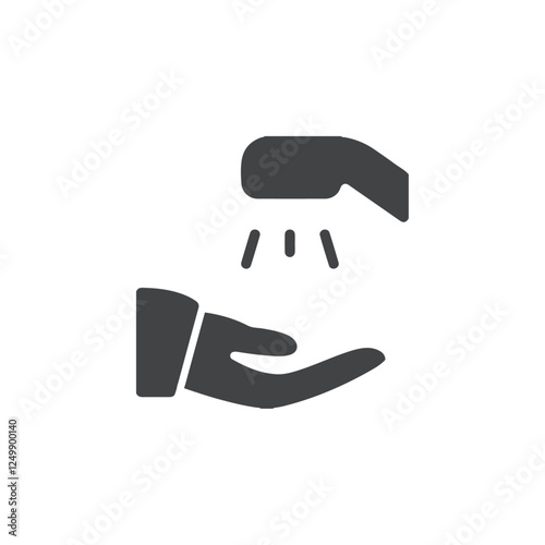 hand wash icon simple thin line vector