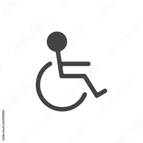 handicap icon simple thin line vector
