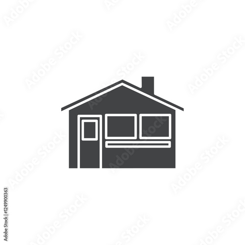 house icon simple thin line vector