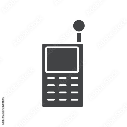 mobile icon vector symbol black and white