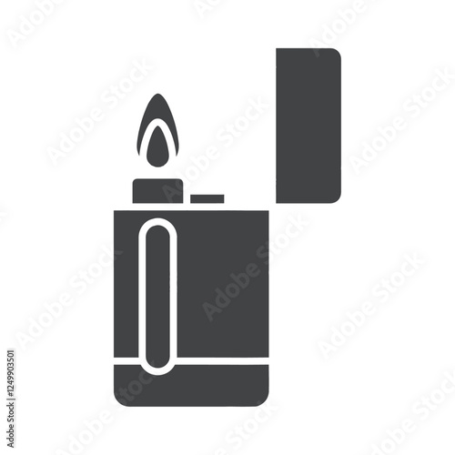 lighter icon vector symbol black and white