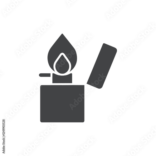 lighter icon vector symbol black and white