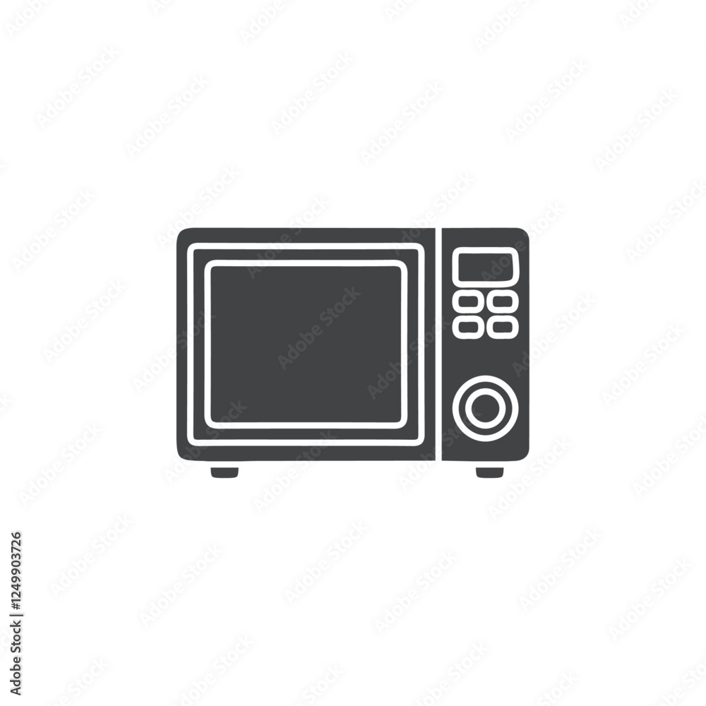 microwave icon vector symbol black and white microwave icon vector symbol black and white