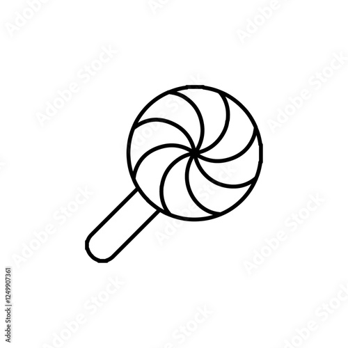 lolipop icon symbol in black white isolated