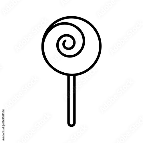 lolipop icon symbol in black white isolated