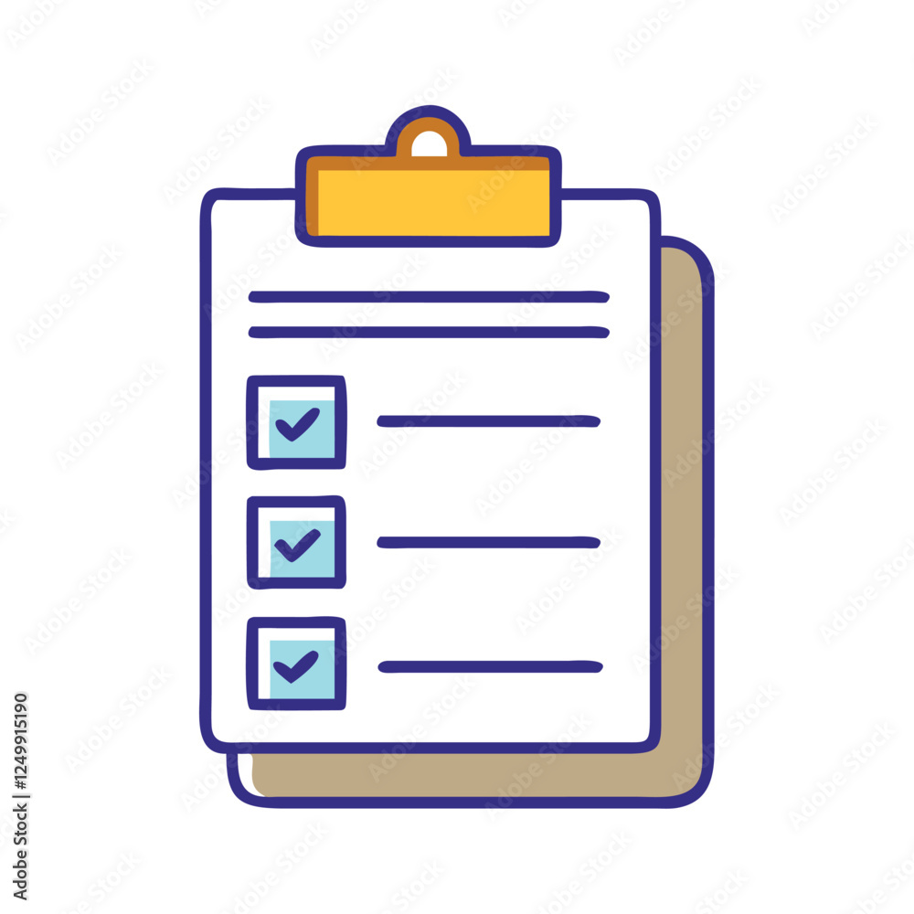 Travel checklist document illustration Travel checklist document illustration