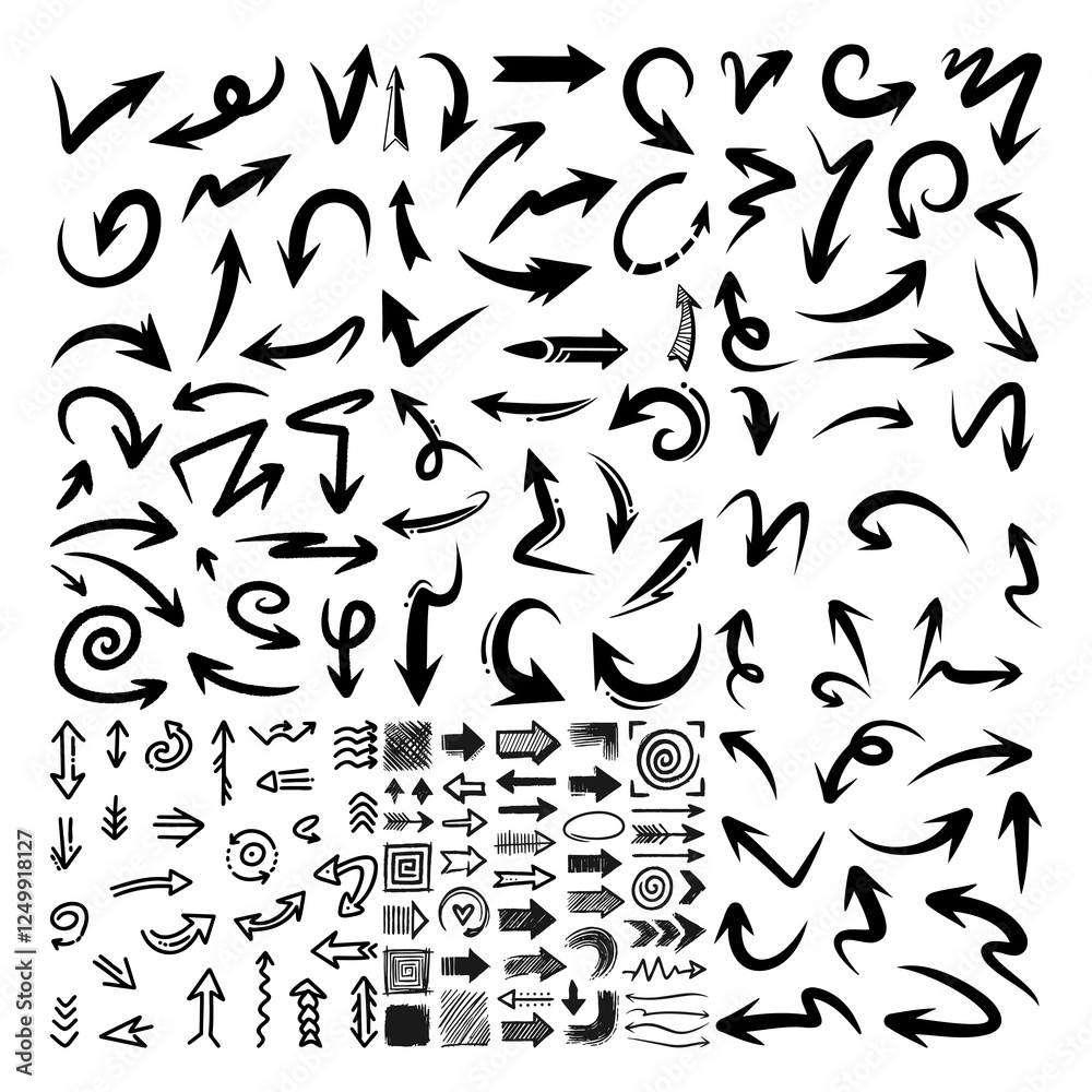 A unique collection of arrows and other supporting elements to suit your design element needs A unique collection of arrows and other supporting elements to suit your design element needs