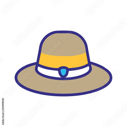 Travel sun hat illustration