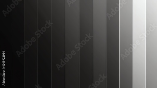 A gradient display of vertical stripes ranging from deep black to bright white, showcasing a smooth transition of shades.