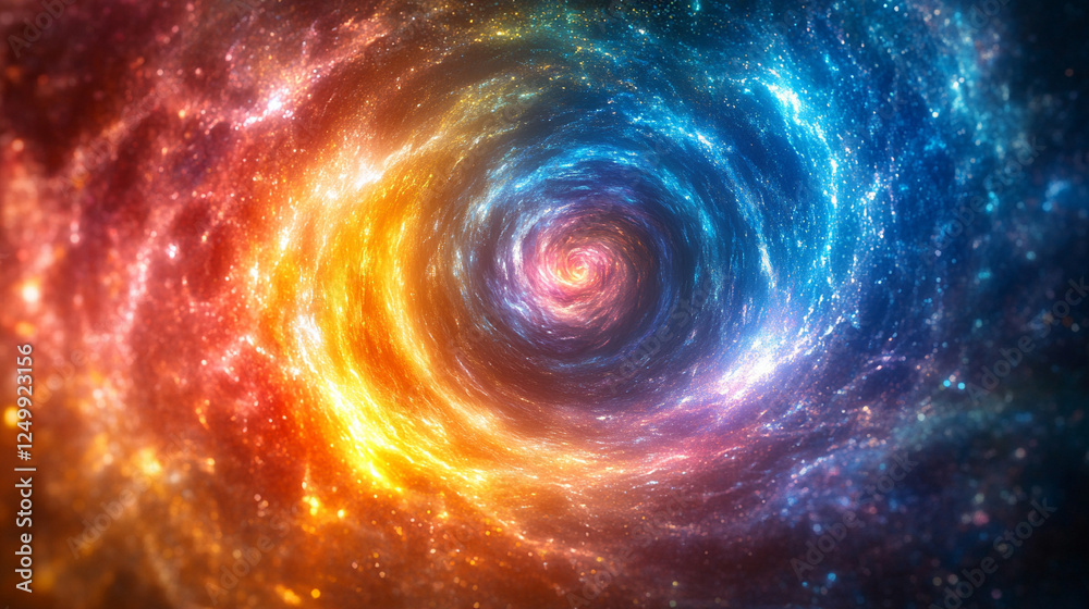 A vibrant digital vortex of particles and light swirls energetically, symbolizing futuristic technology, data flow, and dynamic energy in a colorful modern style with ample space for text.
A vibrant digital vortex of particles and light swirls energetically, symbolizing futuristic technology, data flow, and dynamic energy in a colorful modern style with ample space for text.