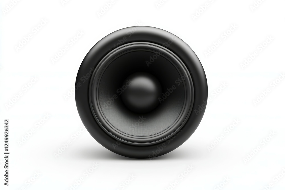 Black speaker with a white background Black speaker with a white background