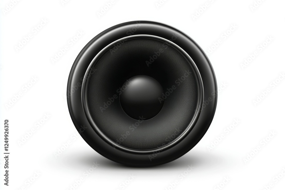 Black speaker with a black cone on top Black speaker with a black cone on top