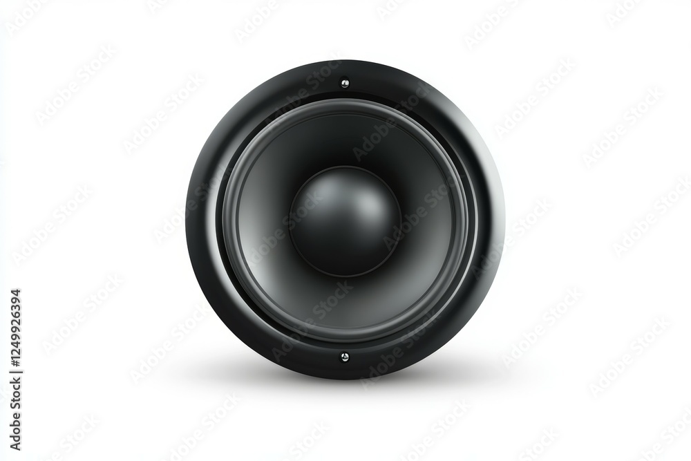 Black speaker with a white background Black speaker with a white background