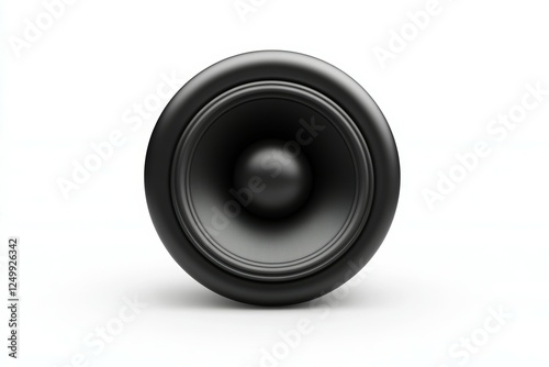 Black speaker with a white background photo