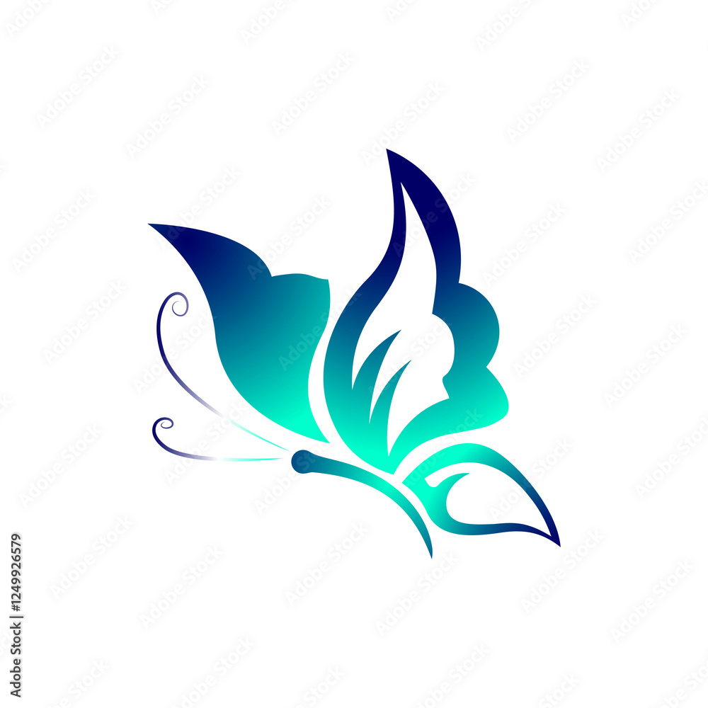 Obraz premium Colorful butterfly flying. A bright and picturesque butterfly with multi-colored wings. This shot conveys the beauty of nature and is ideal for use in projects related to nature, animals, summer seaso
