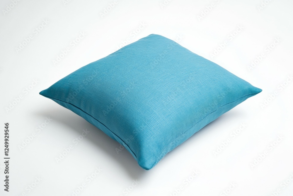 Blue pillow with a white background Blue pillow with a white background