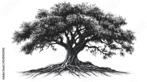 Ancient Olive Tree Roots, Nature, Background, Illustration, Design