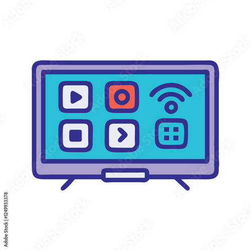 Smart TV interface home automation illustration
