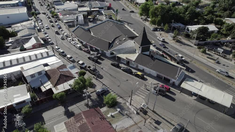 Imágenes aéreas con dron de la ciudad de Quillón, ubicada en la Provincia de Ñuble, Región del Biobío