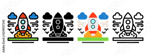 Set of Rocket Icon