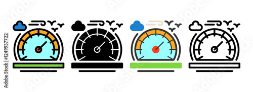 Set of Speedometer Icon
