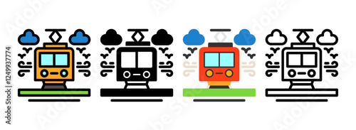 Set of Streetcar tracks Icon