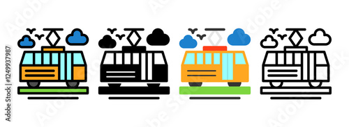 Set of Tram Icon