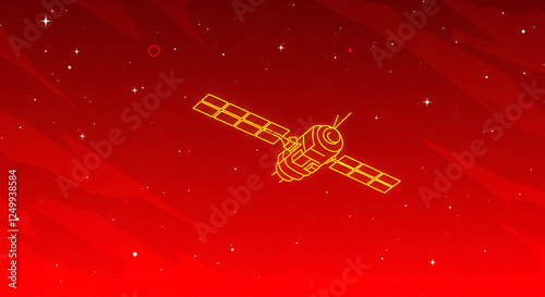 Satellite outline background