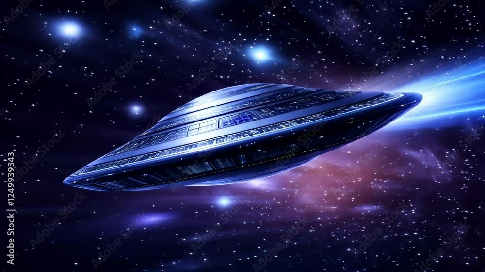 Unidentified Object Soaring Through a Starry Galaxy in Deep Space Unidentified Object Soaring Through a Starry Galaxy in Deep Space
