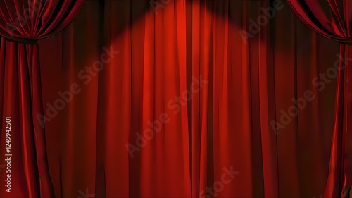 Realistic Red Curtains Opening Animation on Transparent Green Screen Background for Video Editing and Visual Effects