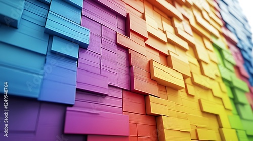 Colorful blocks, abstract background photo