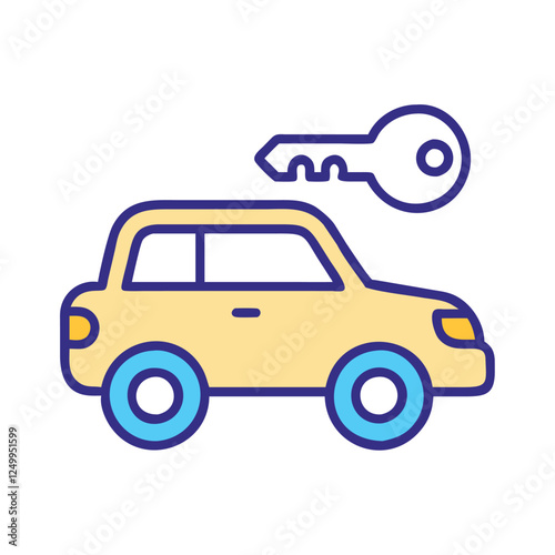 Car rental service illustration