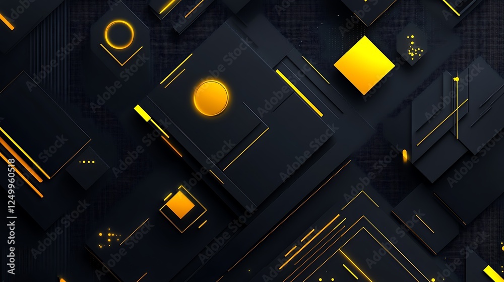 Abstract dark yellow geometric shapes Abstract dark yellow geometric shapes
