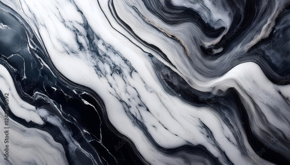 Obraz premium Abstract light black and silver marble flat surface, luxury background pattern