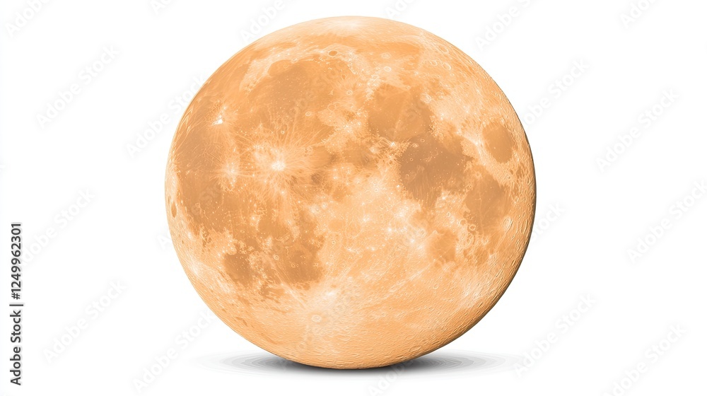 Full moon glowing softly in a clear night sky, casting a serene ambiance over the landscape Full moon glowing softly in a clear night sky, casting a serene ambiance over the landscape