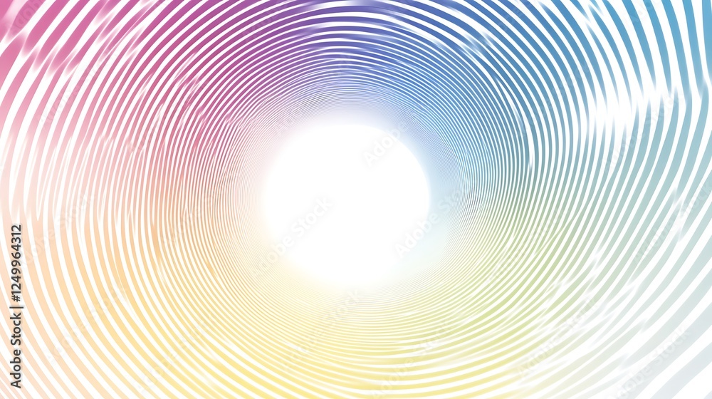 Colorful spiral tunnel, light background Colorful spiral tunnel, light background