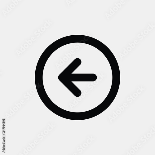 Thin Downward Arrow Symbol