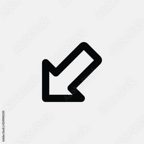 Up Right Arrow with Open Circle