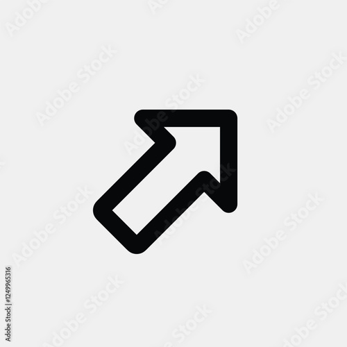 Up Left Arrow with Open Circle